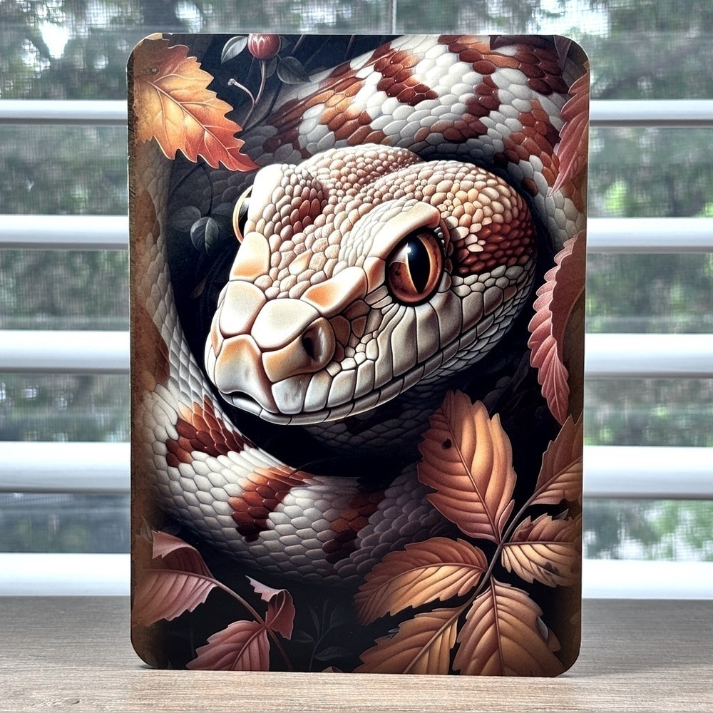 Vibrant Snake Handmade Greeting Card